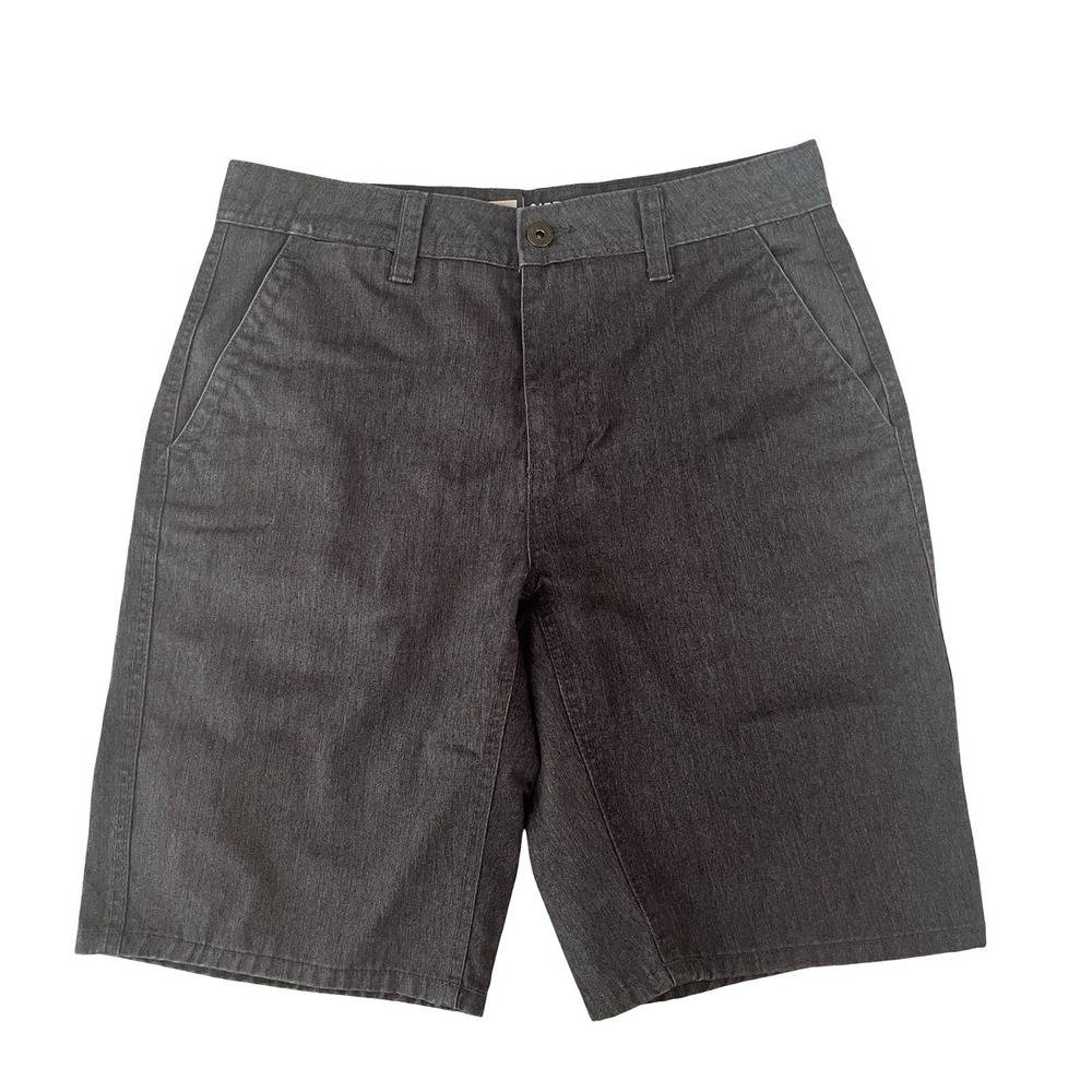 Freeworld Men's Size 30 Gray Chino Shorts Cotton Blend Pockets Preppy Flat Front